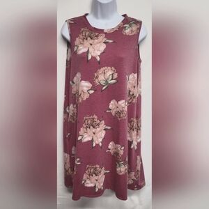 Apt 9 Sleeveless Summer Dress Stretch S Dusty Rose & Peach Color